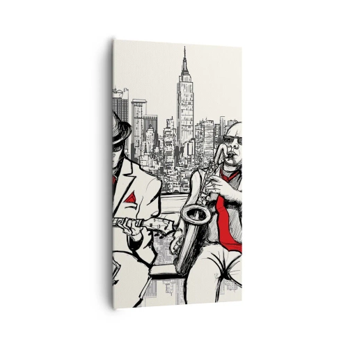 Tablou pe pânză - Improvizație la New York - 65x120 cm
