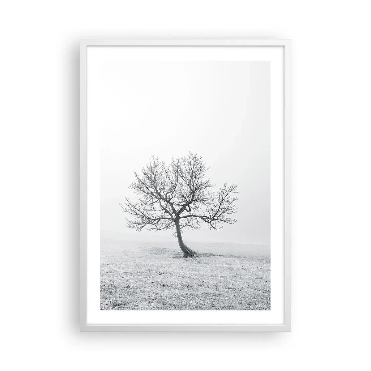 Poster în ramă albă - Împotriva neantului - 50x70 cm