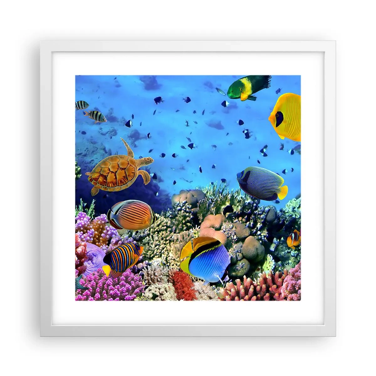 Poster în ramă albă - Și ce știm noi despre viață... - 40x40 cm