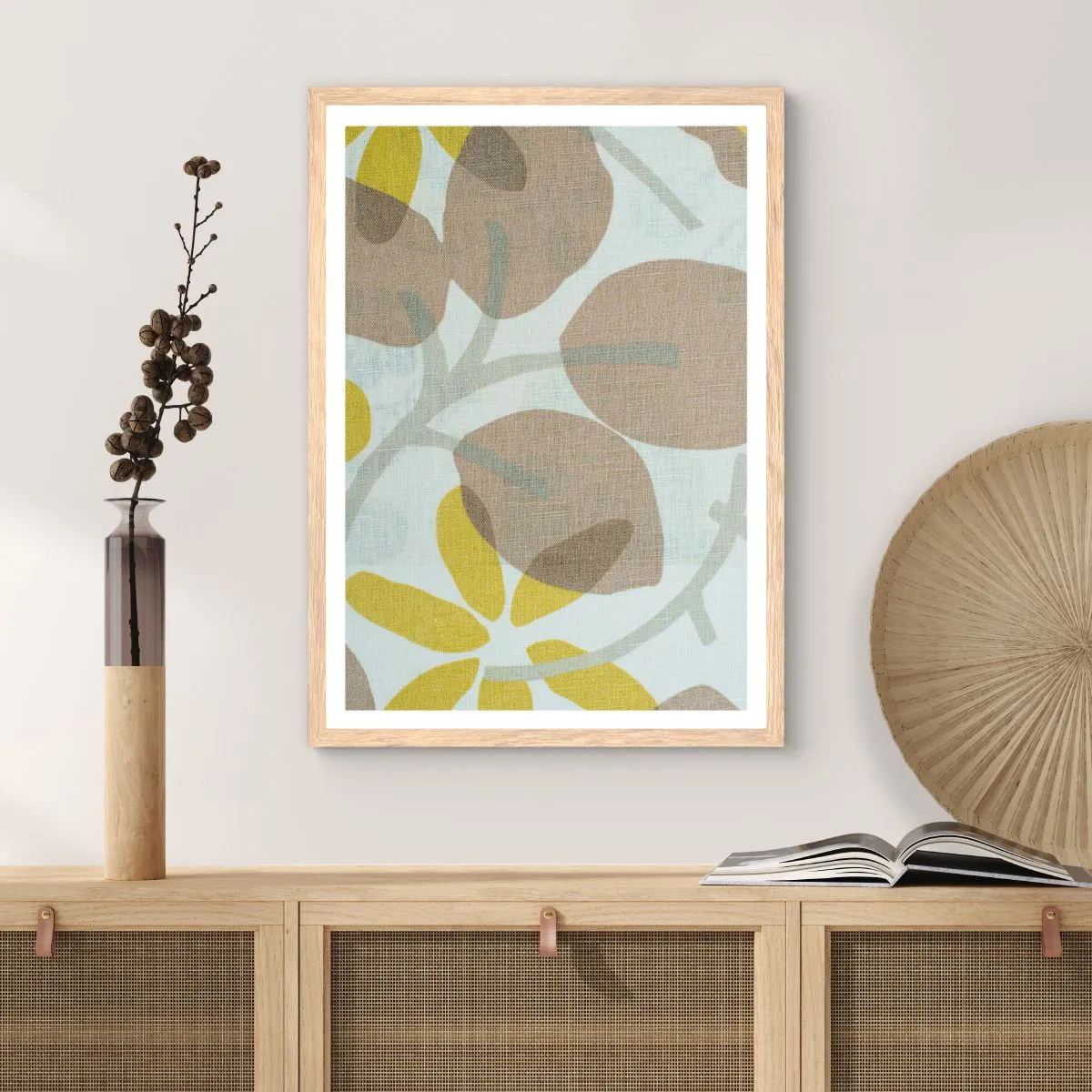 Poster în ramă de stejar deschis - Compoziție în plin soare - 70x100 cm