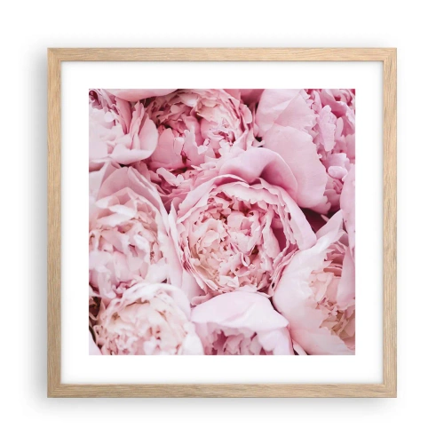 Poster în ramă de stejar deschis - Îmbrățișate și parfumate - 40x40 cm