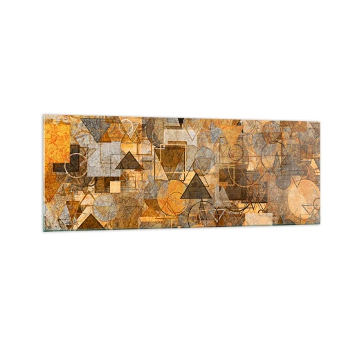 Tablou pe sticlă - Lumea băgată în formă - 140x50 cm
