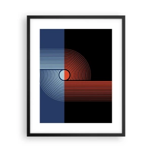 Poster în ramă neagră - Într-o îmbrăţişare geometrică - 40x50 cm