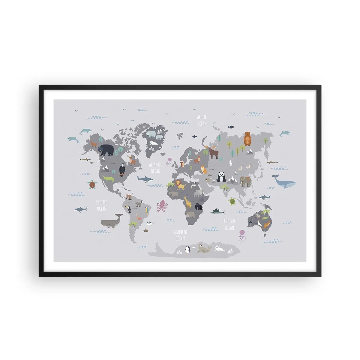 Poster în ramă neagră - Spune-mi de unde ești... - 91x61 cm