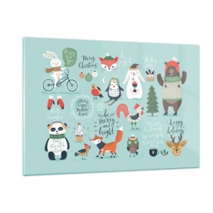 Tablou pe sticlă - Să nu se termine niciodată Crăciunul! - 120x80 cm