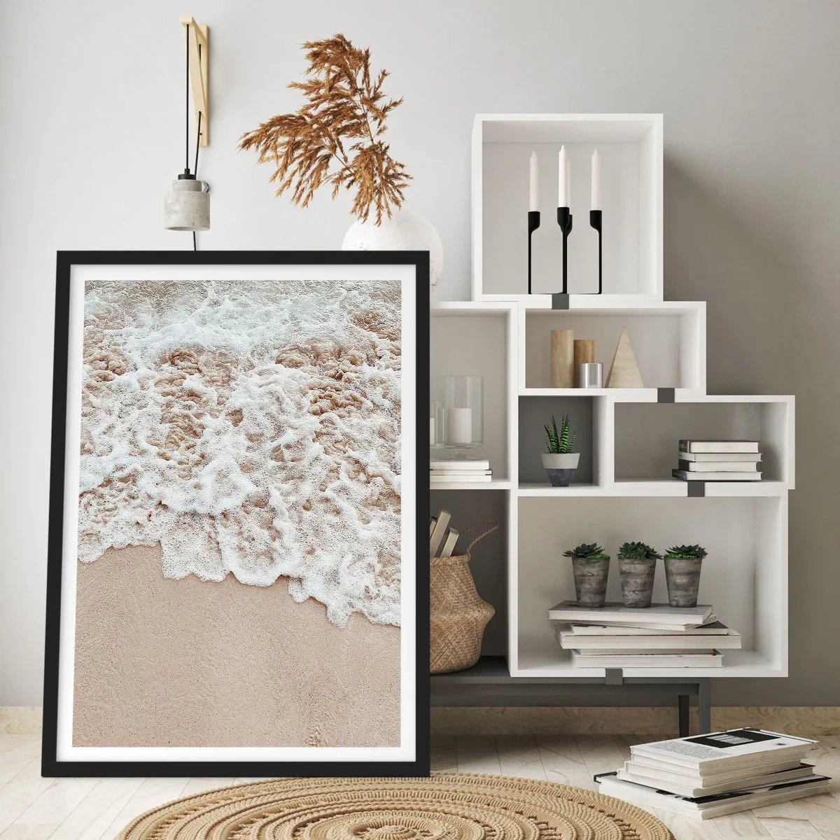 Poster în ramă neagră - Mă întorc imediat - 30x40 cm