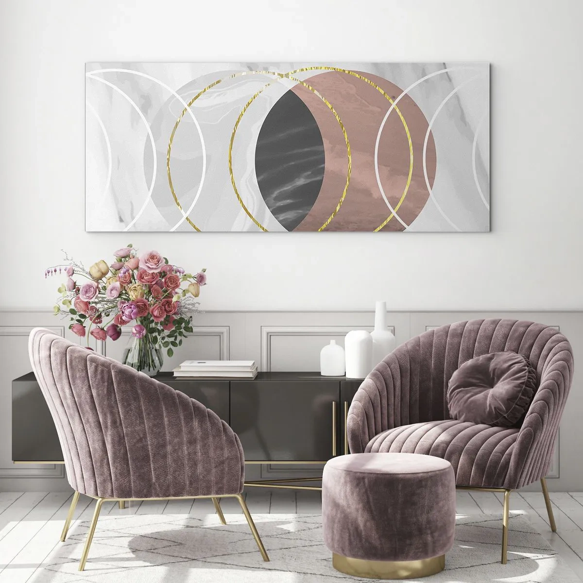 Tablou pe sticlă - Muzica sferelor - 140x50 cm