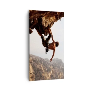 Tablou pe pânză - Lumea s-a micșorat într-un pumn pe un afloriment de bolovani - 55x100 cm