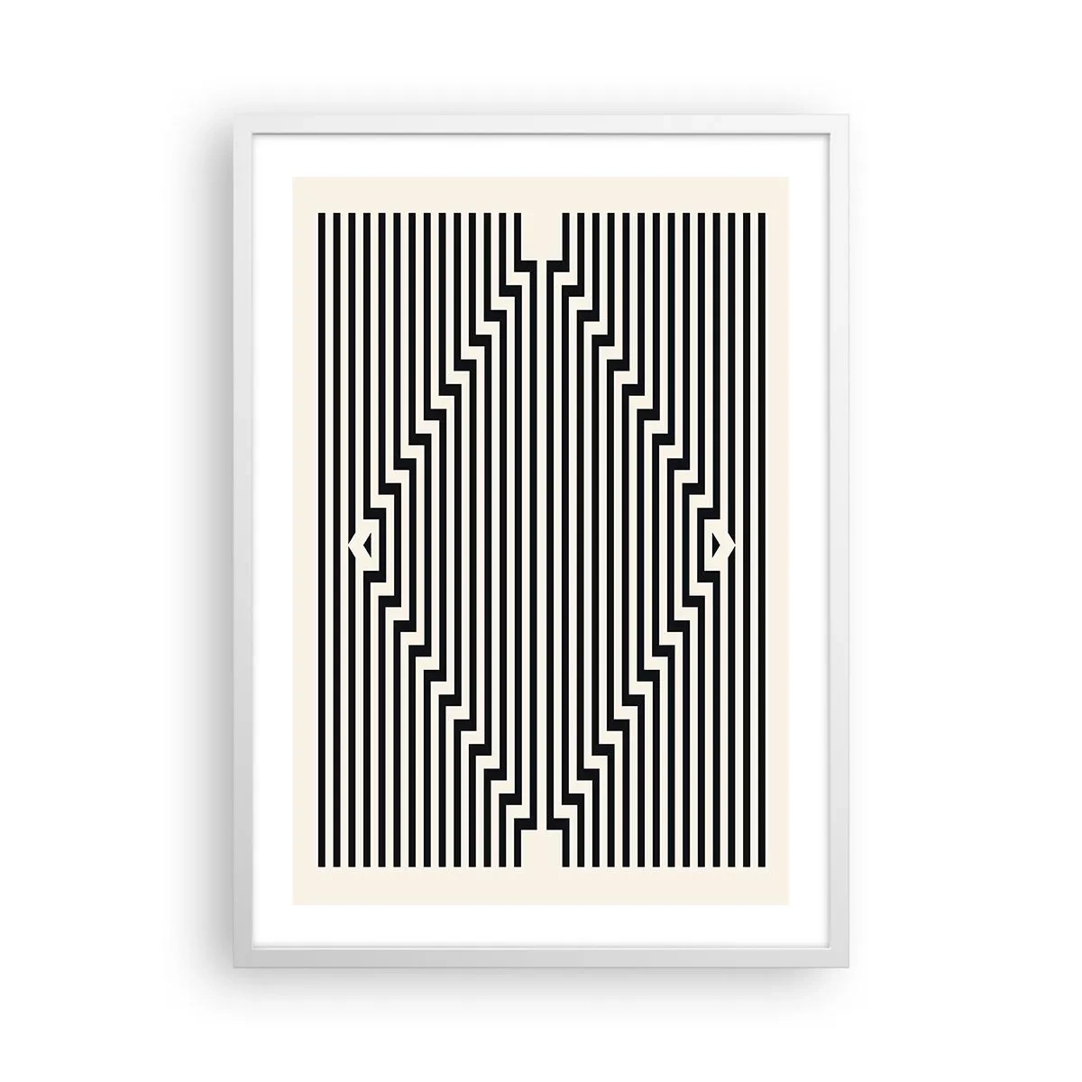 Poster în ramă albă - Iluzie geometrică - 50x70 cm