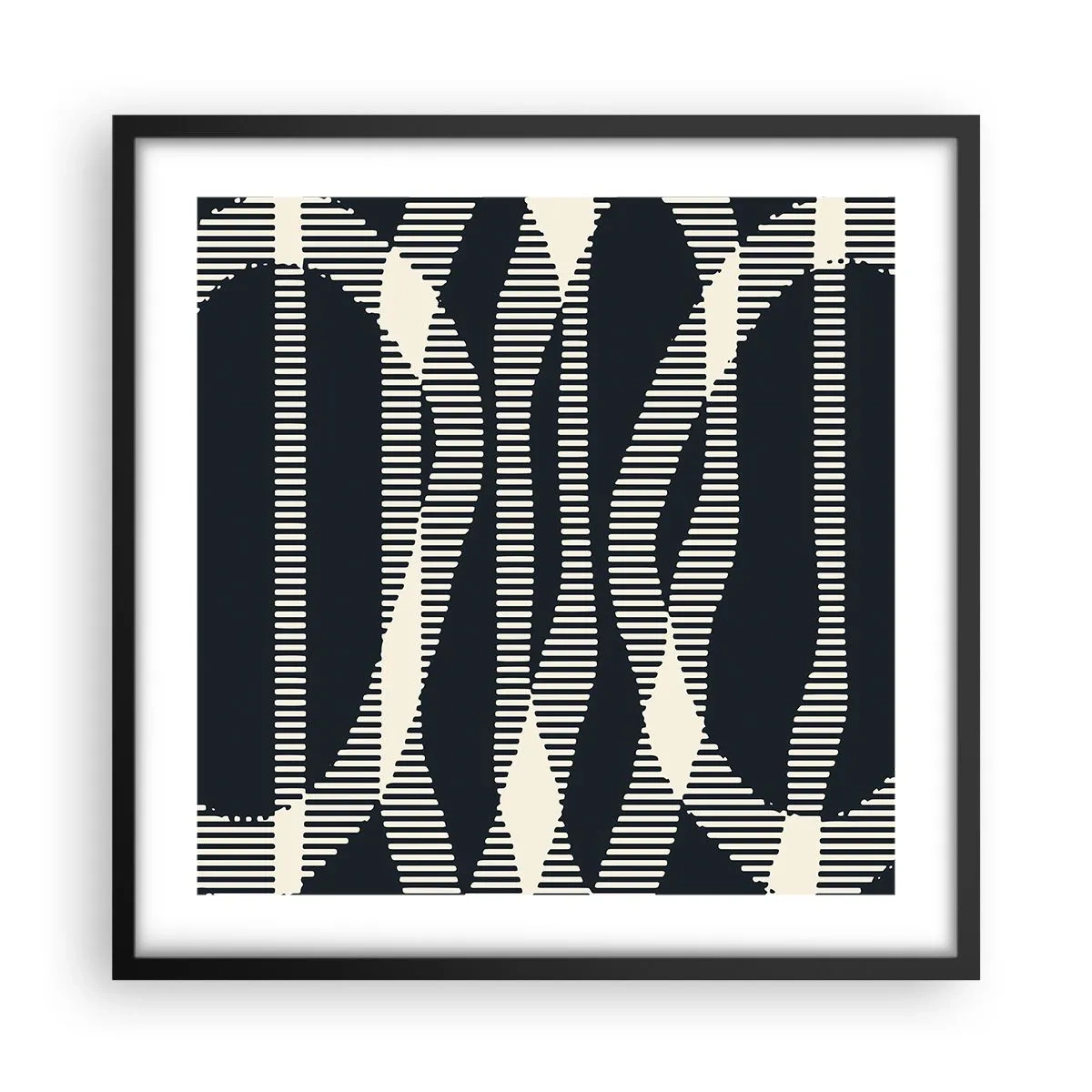 Poster în ramă neagră - Încercare de străpungere a întunericului - 50x50 cm