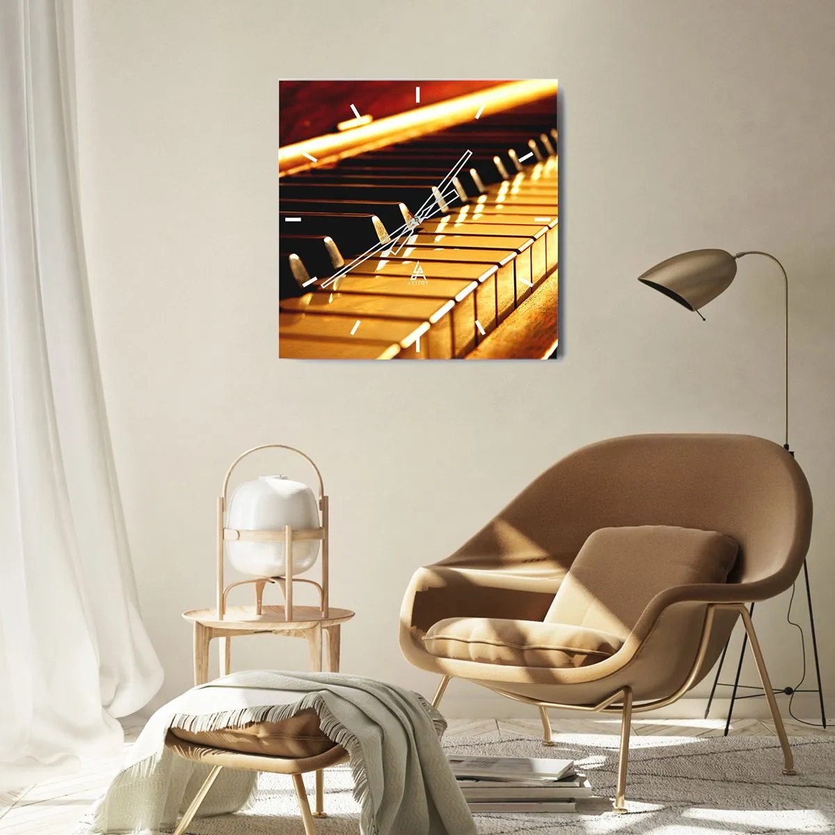 Ceas de perete - Ceas pe sticlă - Posibilități nelimitate - 30x30 cm