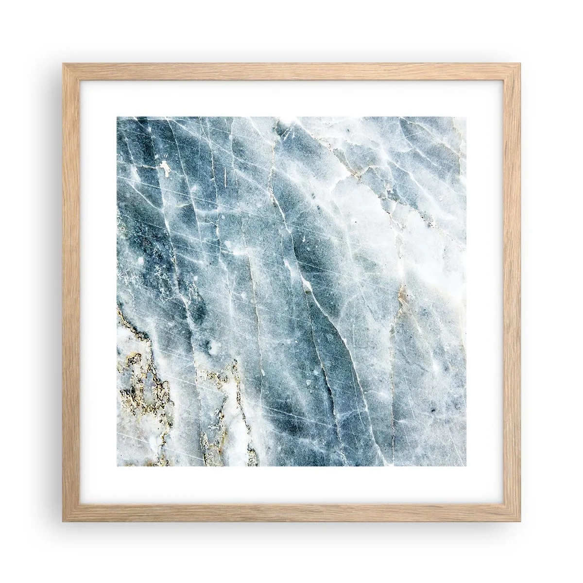 Poster în ramă de stejar deschis - Lumea de gheață - 40x40 cm