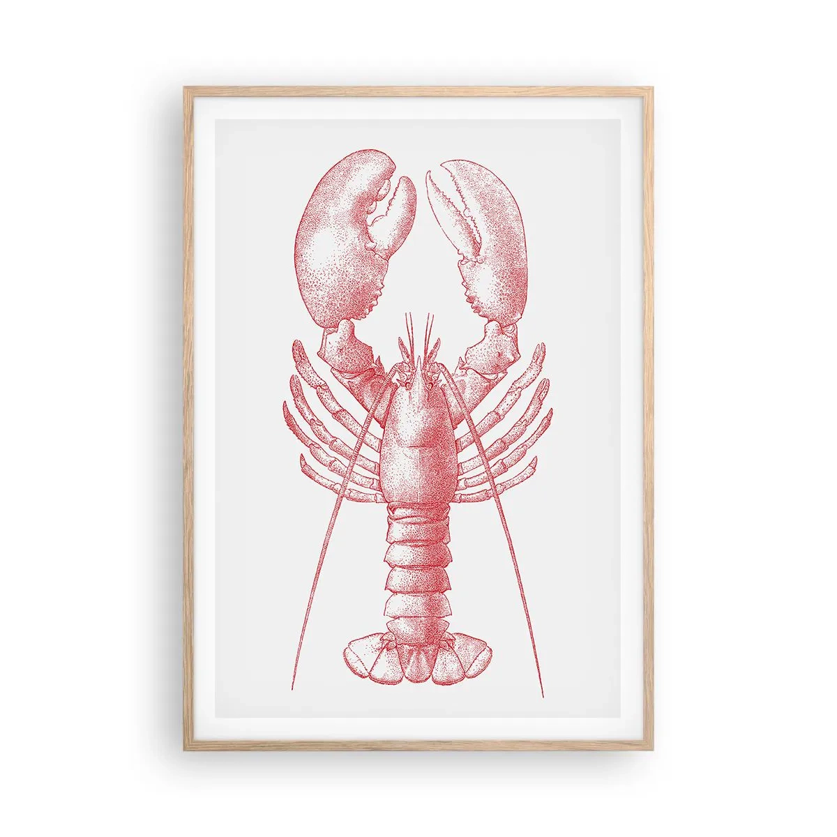 Poster în ramă de stejar deschis - Homar demn de Homer - 70x100 cm