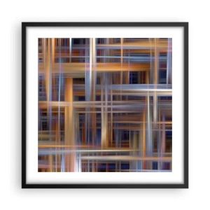 Poster în ramă neagră - Țesut din lumină - 50x50 cm