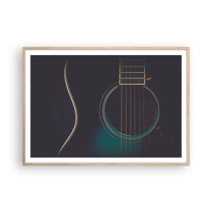 Poster în ramă de stejar deschis - O clipă înainte de a suna - 100x70 cm