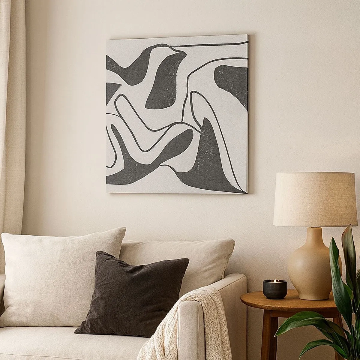 Tablou pe pânză - Distracție abstractă în labirint - 30x30 cm