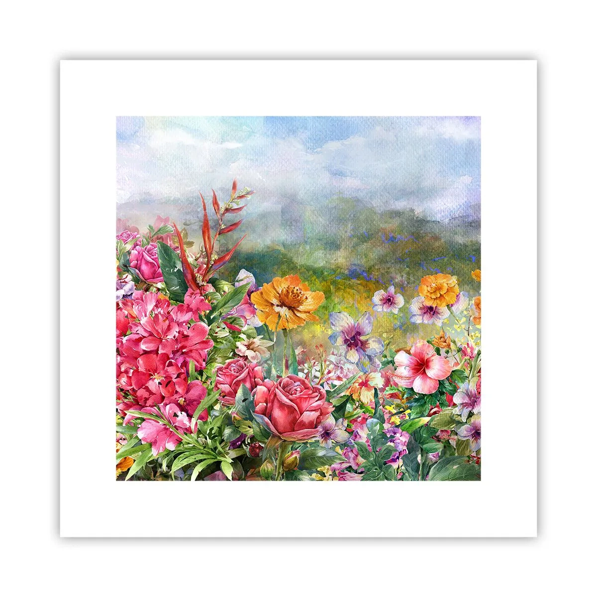 Poster - O grădină înnebunită - 30x30 cm
