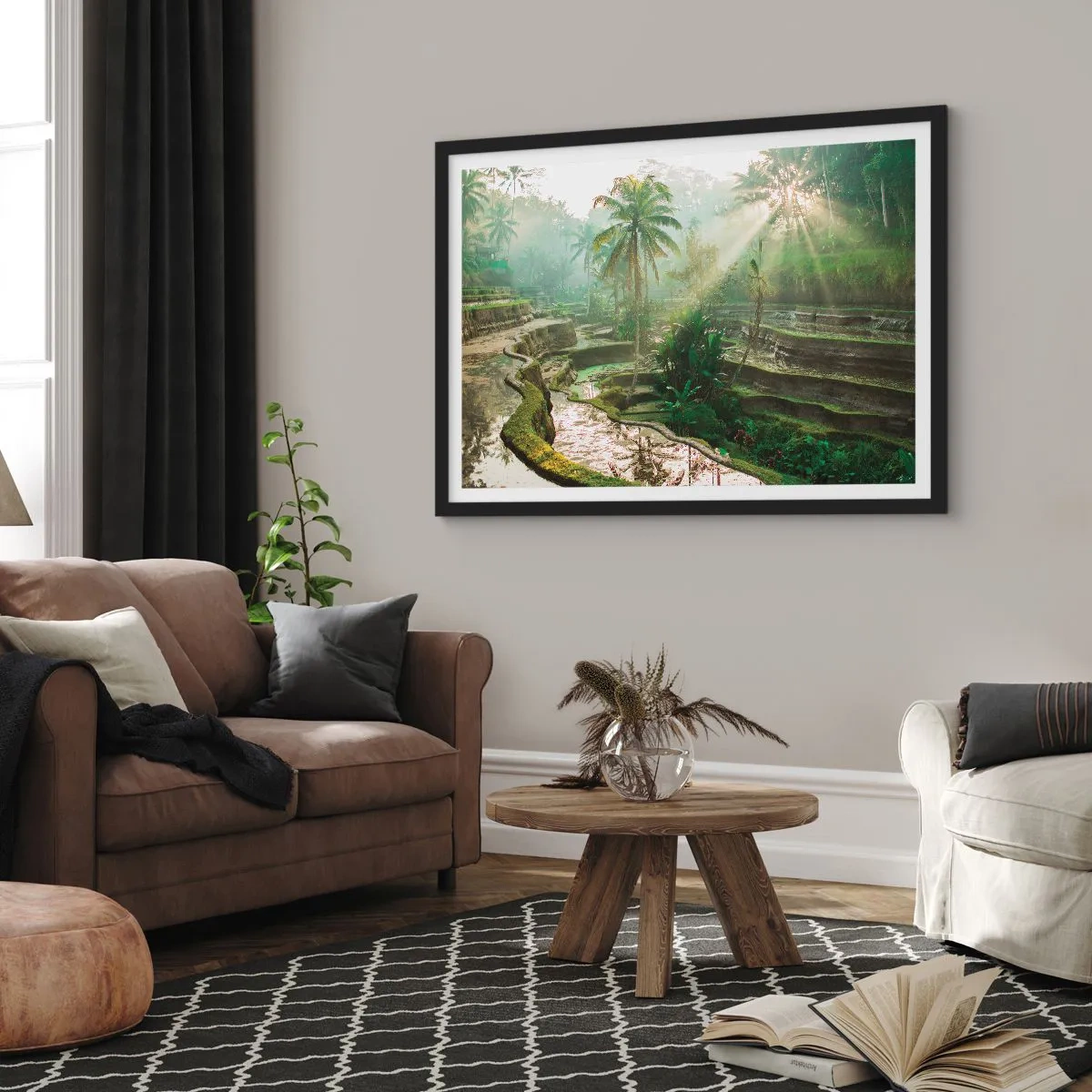 Poster în ramă neagră - Crescând la soare - 100x70 cm