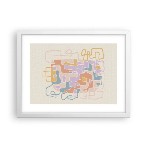 Poster în ramă albă - Labirintul - o aventură plină de bucurie - 40x30 cm
