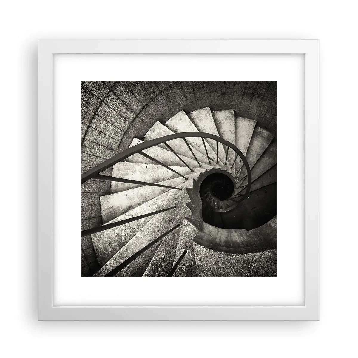 Poster în ramă albă - În sus și în jos - 30x30 cm