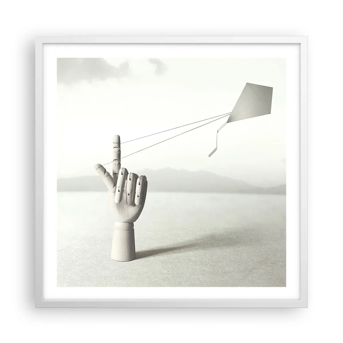 Poster în ramă albă - Încercare de forță - 60x60 cm