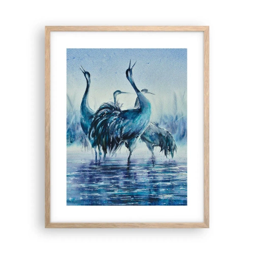 Poster în ramă de stejar deschis - Întâlnirea de dimineață - 40x50 cm