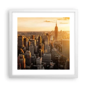 Poster în ramă albă - Crescând la soare - 40x40 cm