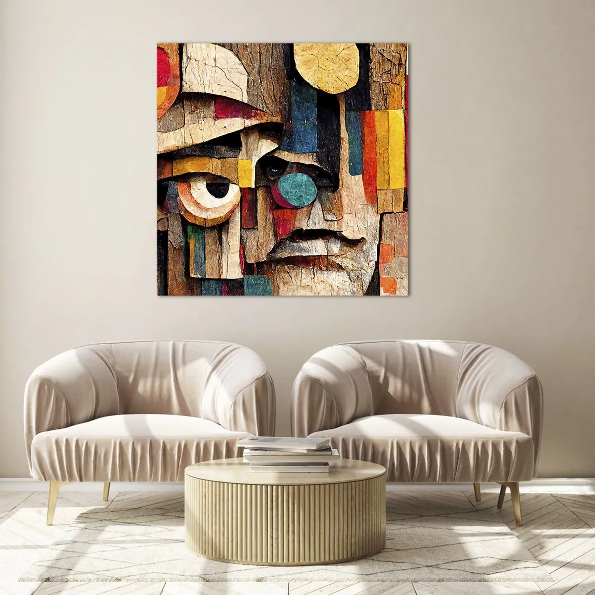 Tablou pe sticlă - Te văd... - 50x50 cm