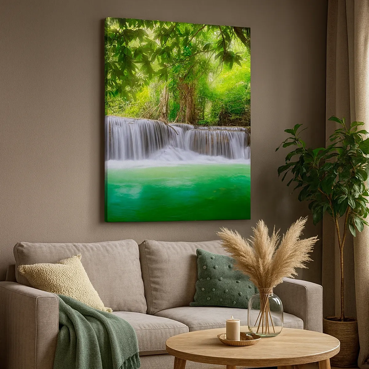 Tablou pe pânză - Cascada verde - 50x70 cm