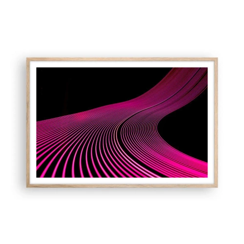 Poster în ramă de stejar deschis - Bulevardul de lumină - 91x61 cm