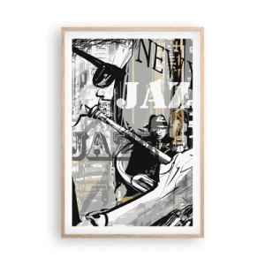 Poster în ramă de stejar deschis - În ritmul New York-ului - 61x91 cm