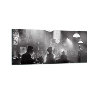 Tablou pe sticlă - În stil jazz - 100x40 cm