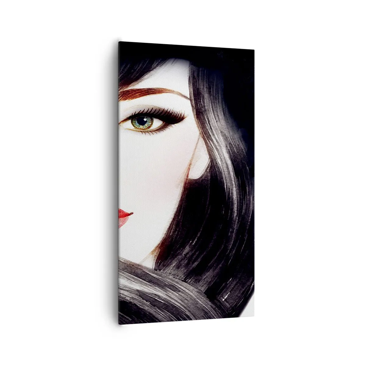 Tablou pe pânză - Privirea de safir - 65x120 cm