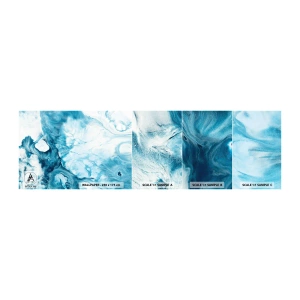 Mostră tapet autocolant Deluxe Sticker - Concert de nuanțe de albastru - Abstracția, Bucată, Artă Modernă - 100x30 cm