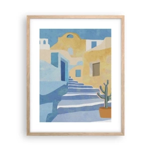 Poster în ramă de stejar deschis - O zi într-un oraș arab - 40x50 cm