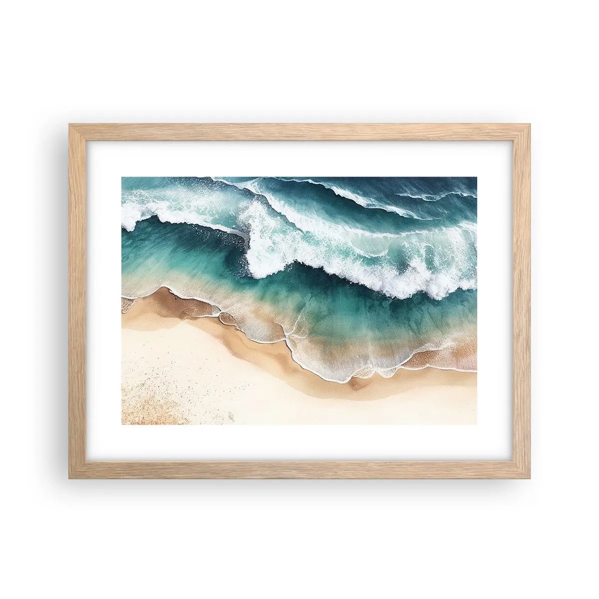 Poster în ramă de stejar deschis - Întâlnire eternă - 40x30 cm