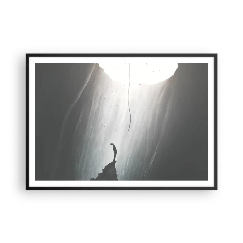 Poster în ramă neagră - Există întotdeauna o cale de ieșire - 100x70 cm
