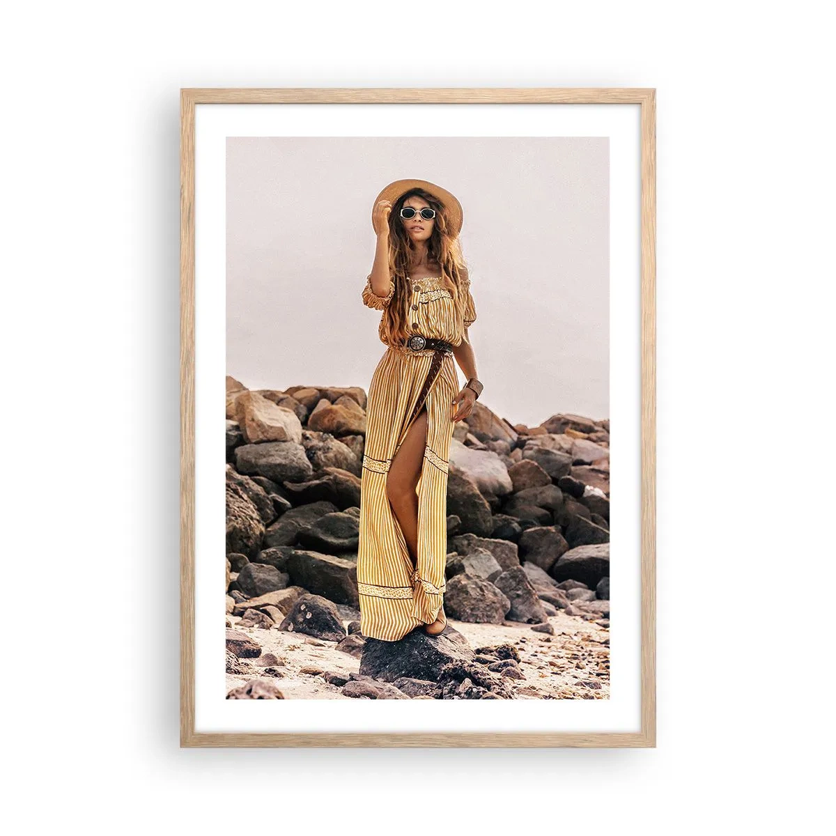 Poster în ramă de stejar deschis - Magia pietrelor - 50x70 cm