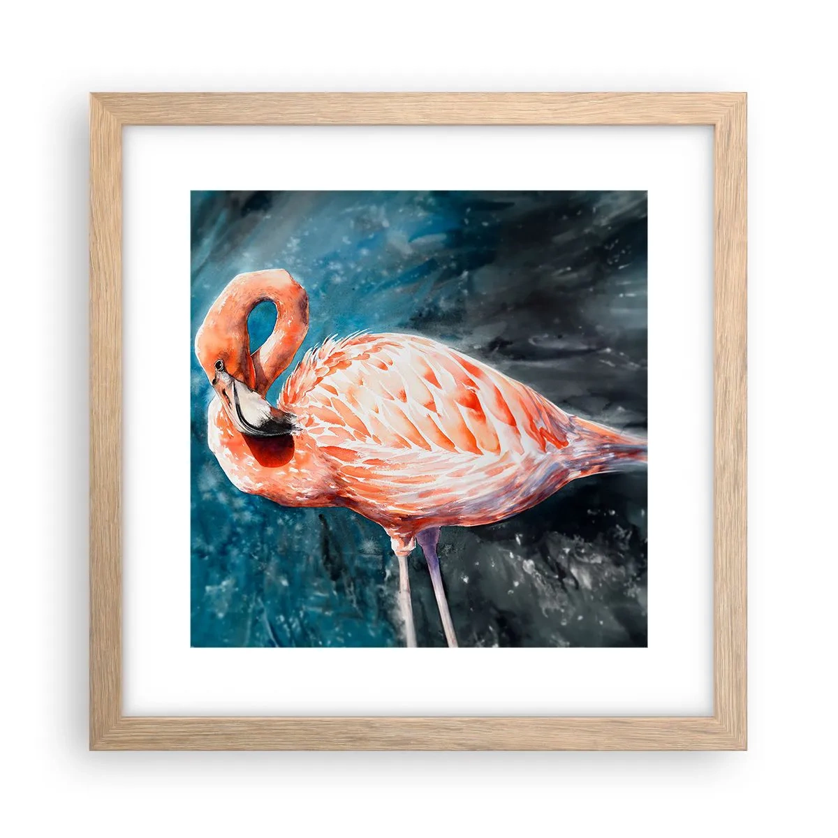 Poster în ramă de stejar deschis - Decorativ prin natură - 30x30 cm