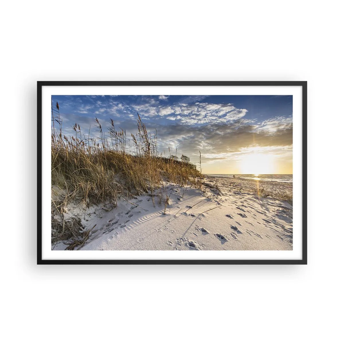 Poster în ramă neagră - Invitație la o plimbare - 91x61 cm