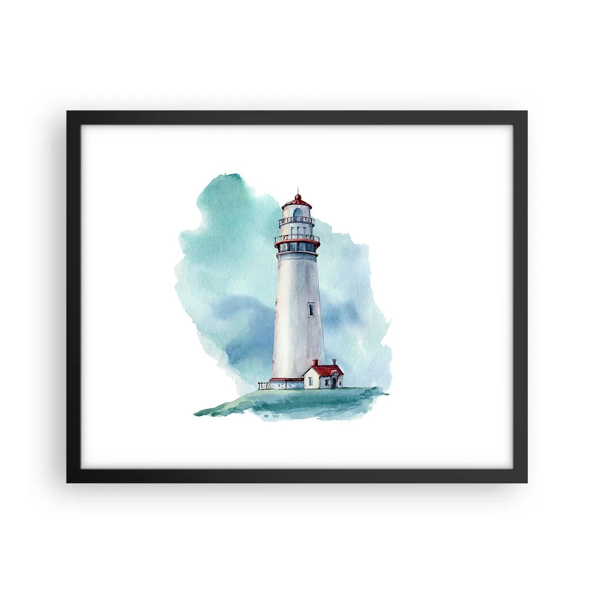 Poster în ramă neagră - Sora blândă a albastrului - 50x40 cm