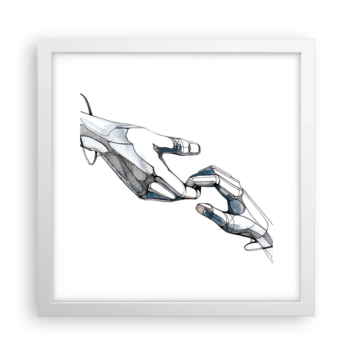 Poster în ramă albă - Gest frumos - 30x30 cm