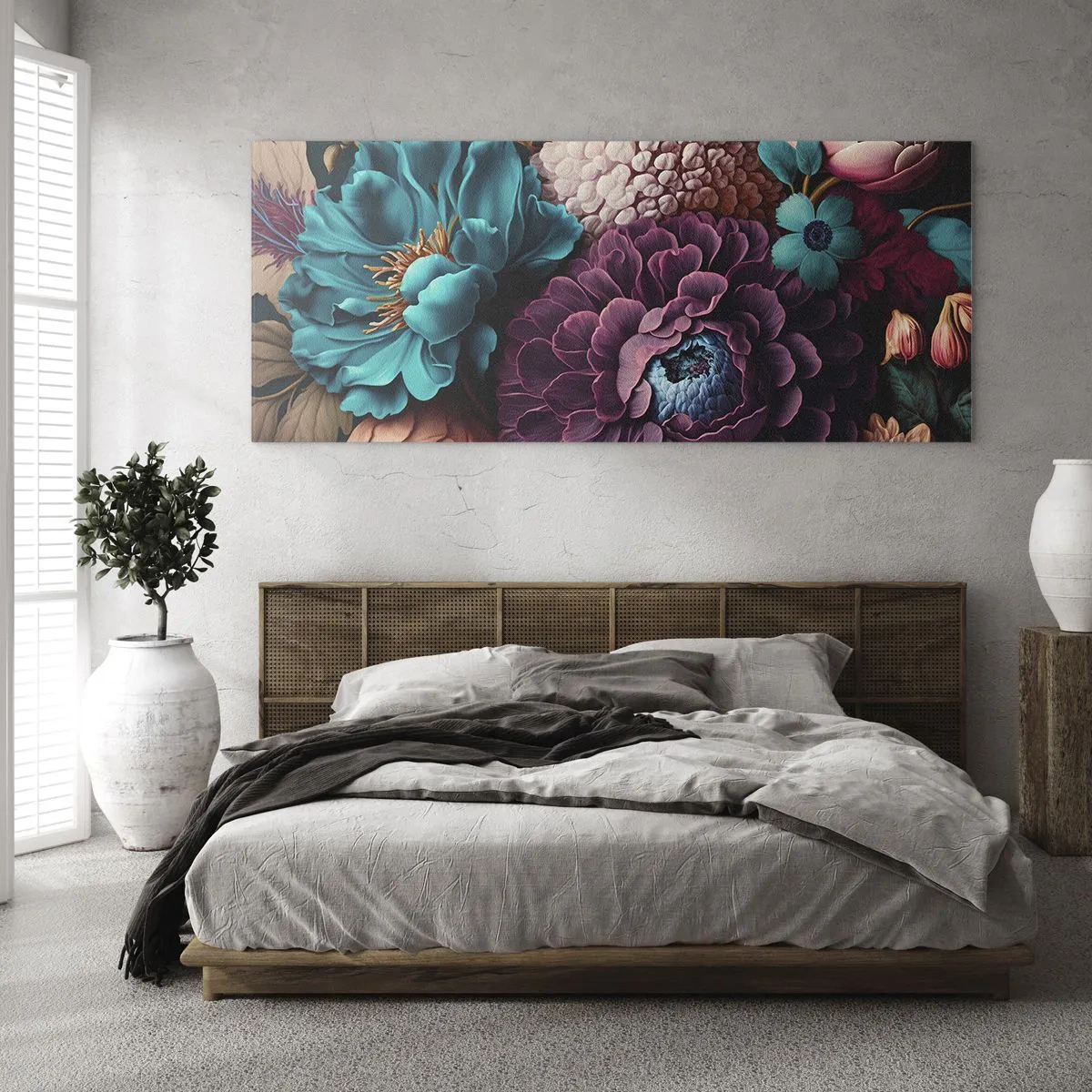 Tablou pe sticlă - Natura în abundență - 100x40 cm