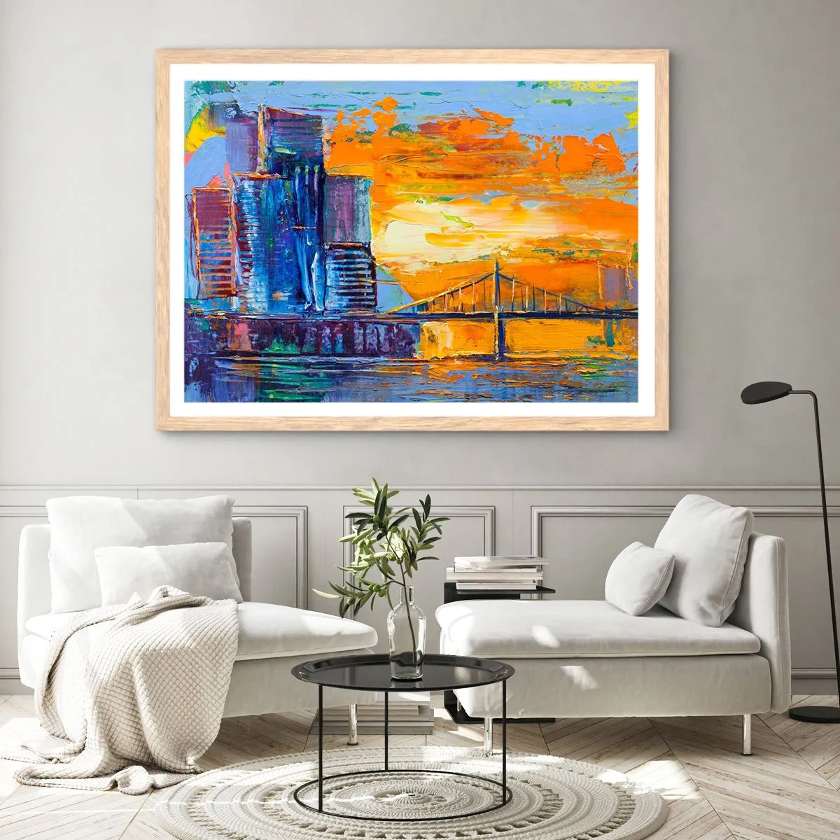 Poster în ramă de stejar deschis - Cultură și natură - 70x50 cm