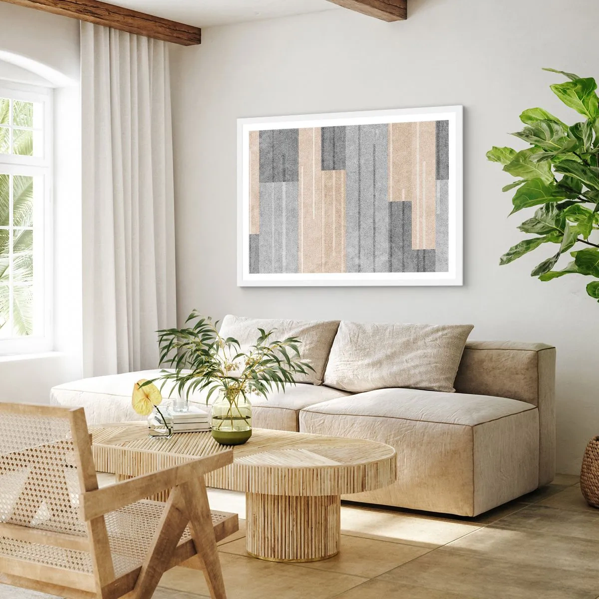 Poster în ramă albă - Compoziție: în poziție verticală - 50x40 cm