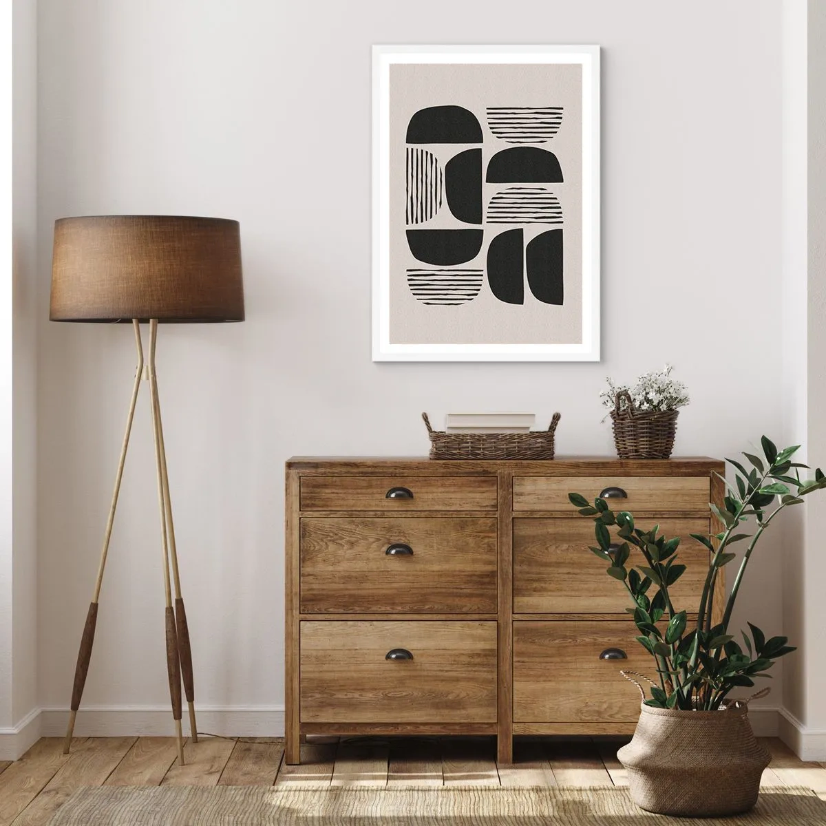 Poster în ramă albă - Jumătăți necomplete - 30x40 cm