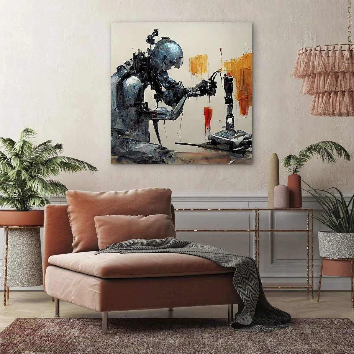 Tablou pe pânză - Vine ziua de mâine..... - 70x70 cm