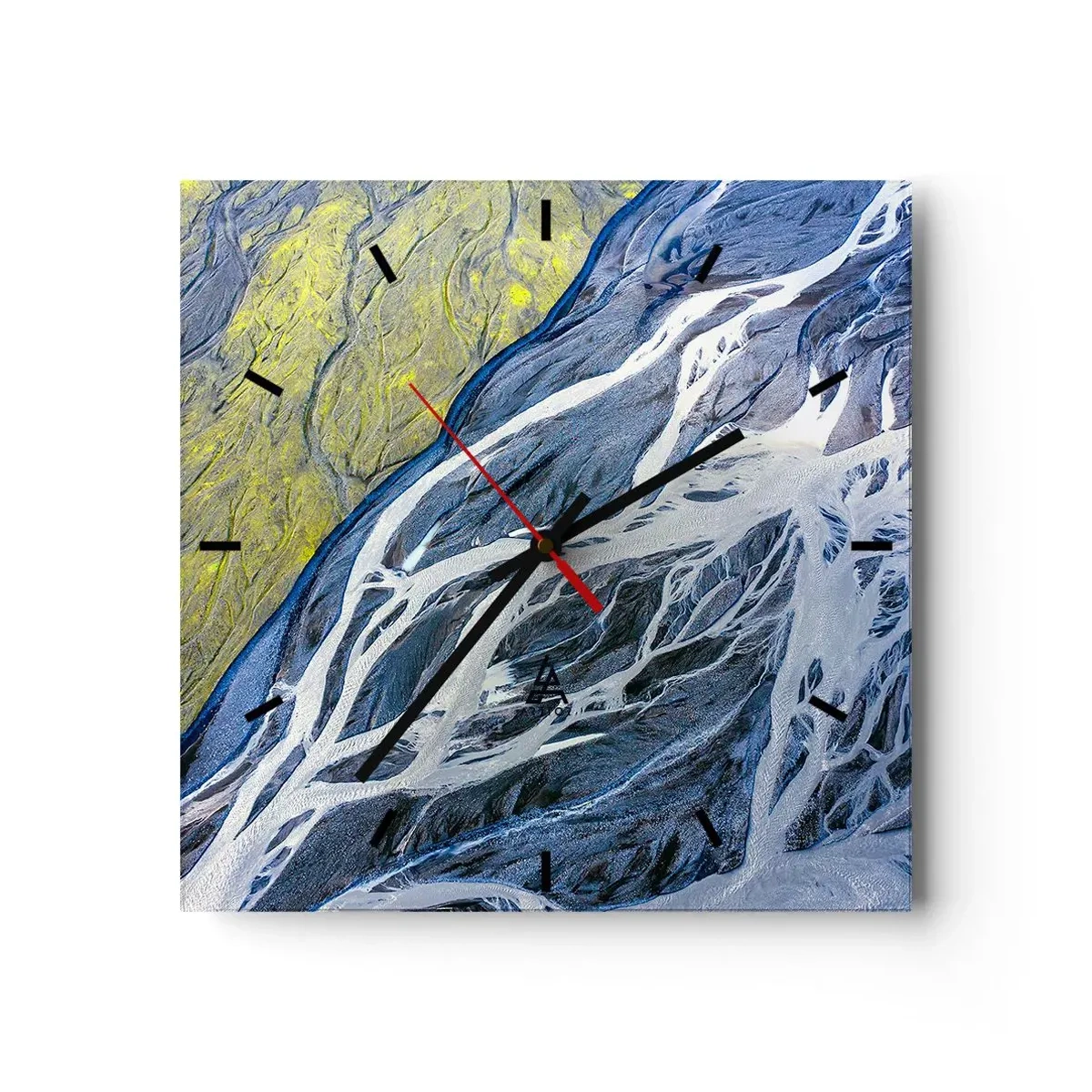 Ceas de perete - Ceas pe sticlă - Picturi din natură - 30x30 cm
