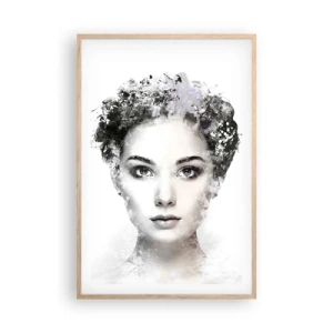 Poster în ramă de stejar deschis - Un portret extrem de elegant - 61x91 cm