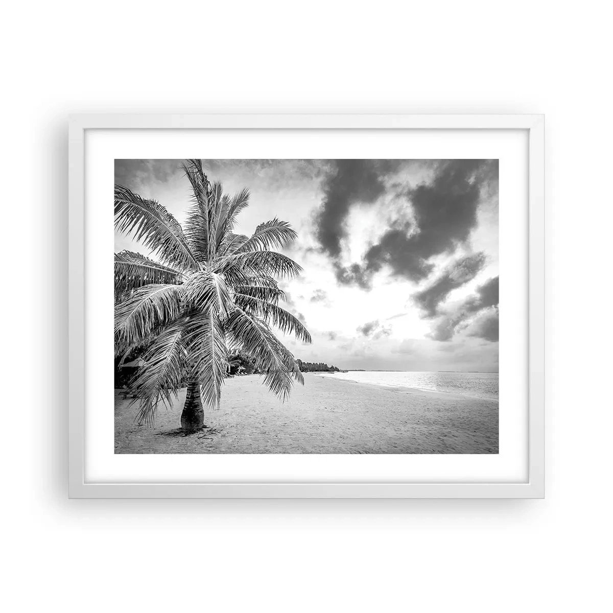 Poster în ramă albă - Când tânjești după singurătate... - 50x40 cm